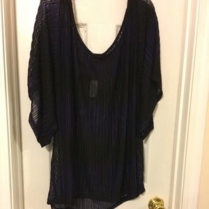 NWT purple women’s bathing suit cover 3x